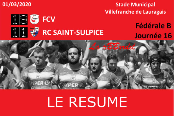 Fédérale B : FCV/Saint-Sulpice - Le Résumé