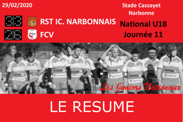 Juniors Nationaux : Narbonne/FCV - Le Résumé